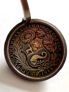 lot 49 image: Sterling Silver Llama Salt Cellar Spoon