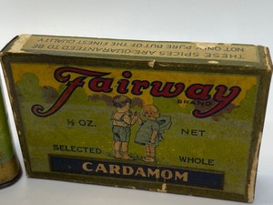 lot 61 image: Two Vintage Advertising Spice TinBox Fairway Brand St. Paul Minnesota