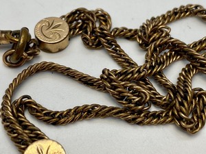 lot 150 image: Vintage AAG Co Gold Filled Watch Fob Chain