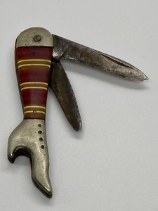 lot 166 image: Antique Leg Shaped Pocket Knife