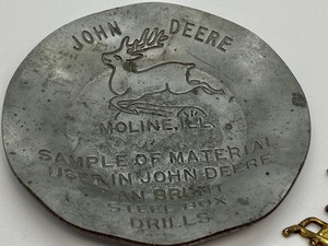 lot 181 image: John Deere Van Brunt Tray Sample of Material For The Steel Box Drills Moline IL