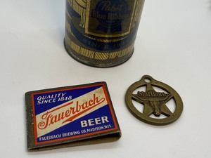 lot 184 image: Vintage Pabst Bank, Fauerback Beer Matchbook and More
