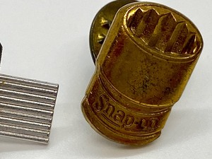 lot 187 image: (2) Vintage Snap On Tool Brand Tie Pins