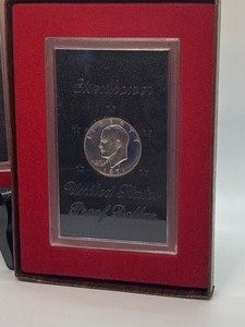 lot 211 image: 1971 & 1973 Eisenhower Proof Dollar Coins
