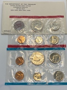 lot 217 image: (2) 1972 United States Coin Proof Sets