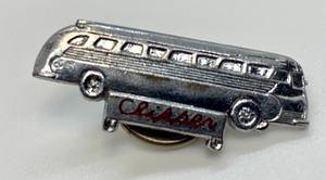 lot 229 image: 1930s Clipper Bus Lapel Pin