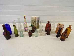 lot 34 image: Vintage Glass Bottles