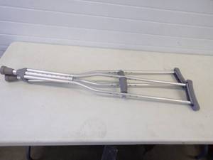 lot 44 image: Pair of Crutches