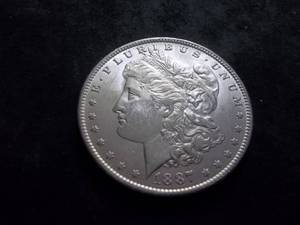 1887 O Morgan Silver Dollar