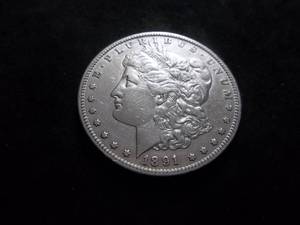1891 CC Morgan Silver Dollar