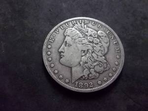 1892 O Morgan Silver Dollar