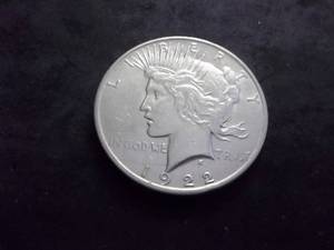 1922 D  Silver Peace Dollar