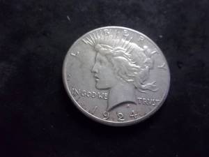 1924 S Peace Silver Dollar