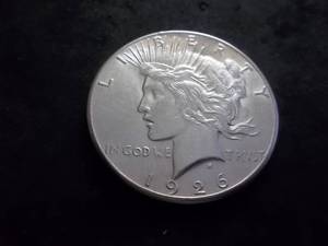 1926 S Silver Peace Dollar