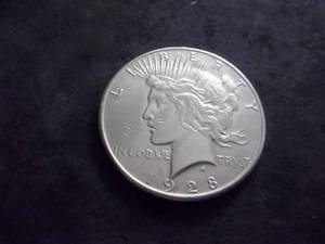 1928 S Silver Peace Dollar