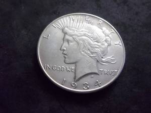 1934 Silver Peace Dollar