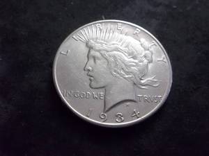 1934 D Silver Peace Dollar