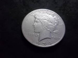 1934 S Silver Peace Dollar