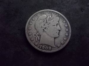1908 O Barber Half Dollar