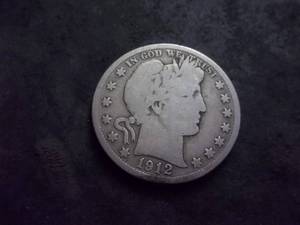 1912 S Barber Half Dollar