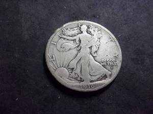 1916 D Obverse Mint Walker Half Dollar