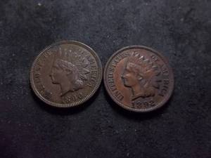 1890, 1892 Indian Head Cents