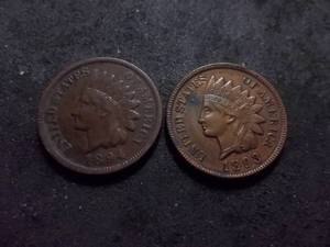 1893, 1894 Indian Head Cents