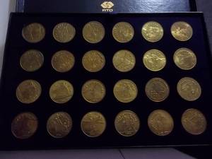 Commemorative Set Of 1984 23rd LA Olympics. 24 Coins In All In Collector Case