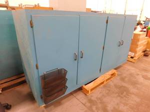 lot 33 image: Wood Storage Cabinet  #1 - 8(w) x 4(h) x 30(d)