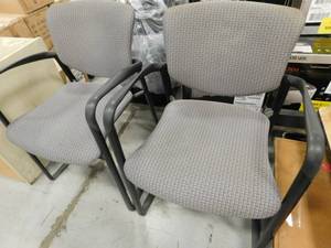 lot 37 image: Small File Cabinet with Two Chairs