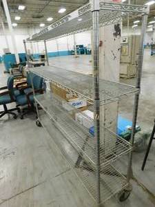 lot 40 image: Metro Rolling Storage Rack - 72(w) x 60(h) x 14(d)