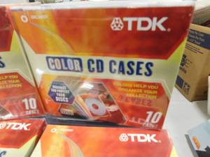 lot 70 image: New TDK Color CD Cases - 10pack