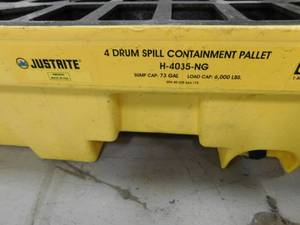 lot 97 image: Justrite 4 Drum Spill Containment Pallet