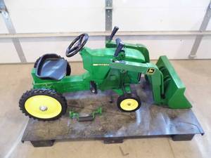 Riding John Deere Tractor