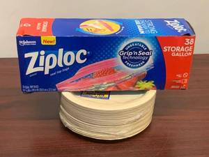 Ziploc Bags and Paper Plates