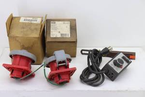 lot 31 image: (2) Hubble 3pole 30A WP Recepticles & 120V 15A Motor Controller