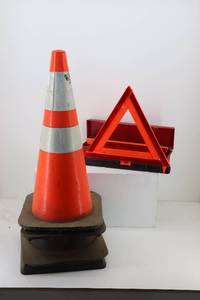 lot 34 image: (4) Cones & Roadside Emergency Kit