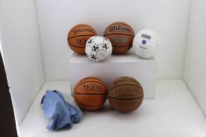 lot 41 image: Basketballs, Volleyball, Soccer Ball