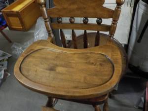 Beautiful Vintage Wood High Chair ...