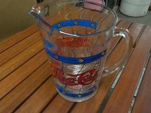 Pepsi-Cola Glass Pitcher- no chips...
