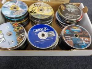 300 or so DVDs, CDs, Audio Books an...