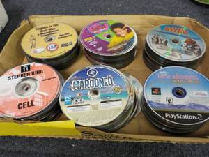 300 or so DVDs, CDs, Audio Books an...
