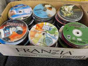 180 or so DVDs, CDS, Audio Books an...