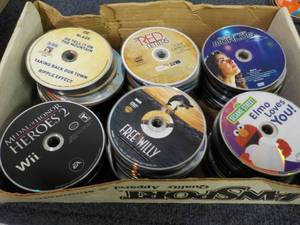 350 or so DVDs, CDs, Audio Books an...