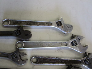 lot 57 image: Lot of Adjustable Crescent Wrenches