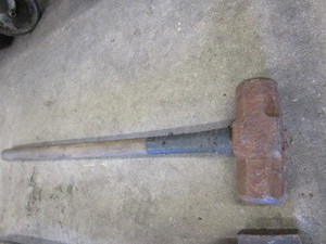 lot 191 image: Sledge Hammer & (2) Axes