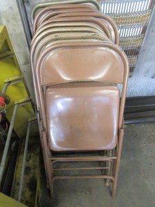 lot 233 image: (10) Metal Folding Chairs
