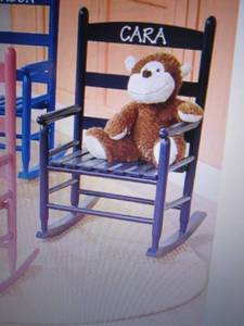lot 2 image: Personalized Childs Rocking Chair ...