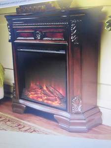 lot 39 image: Carved Petite Fireplace Cabinet onl...