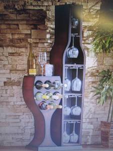 lot 42 image: Conversation Piece Wine Rack open b...
